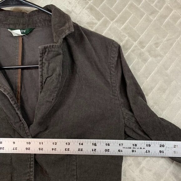 J Crew Womens 6 Corduroy Blazer Jacket Dark Brown Button Front 100% Cotton - Picture 7 of 15